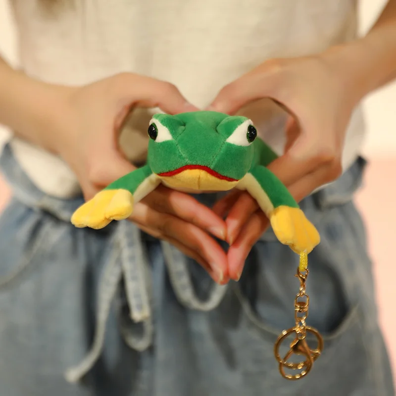 Free sample plush stuffed green frog animal toy ugly frog stuffed plush toys promotional mini plush frog keychain