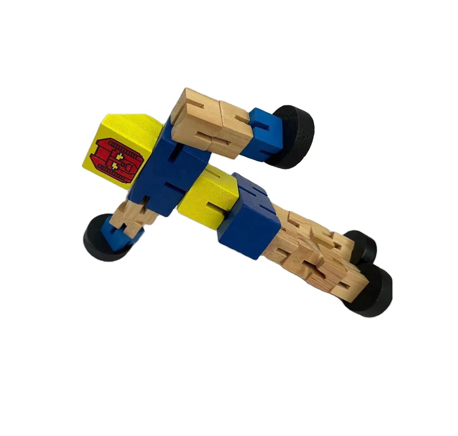 Развивающий Детский милый деревянный робот на заказ, детская игрушка, Деревянный робот