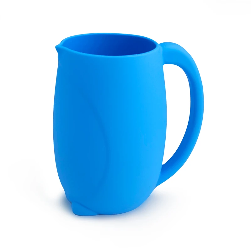 Baby Bath Rinse Cup for Rinsing - Shampoo & Body Washing Rinser Cup Bathing Scoop for Infants with Handle(Penguin-Blue)