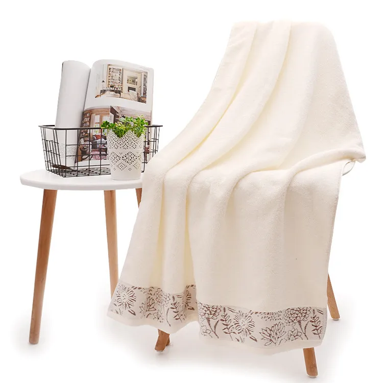 70*140cm Wholesale China soft textile custom jacquard 100% cotton bath towel beach towel