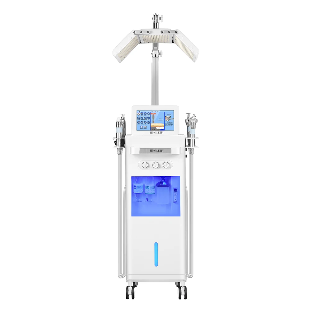 2024 15 in 1 Hydrodermabrasion Skin Care Hydra Oxygen Facial Machine With PDT Hair Care Hydra Beauty Machine