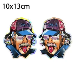 Smell Proof Die Cut Holographic 3.5g Customized Printed Resealable Zipper Irregular Shape Edible Gummies Candy 3.5 Mylar Bag