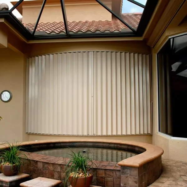 Manual Hurricane Accordion Storm Shutters for windows and doors balconies large patio openings commercial buildings for house