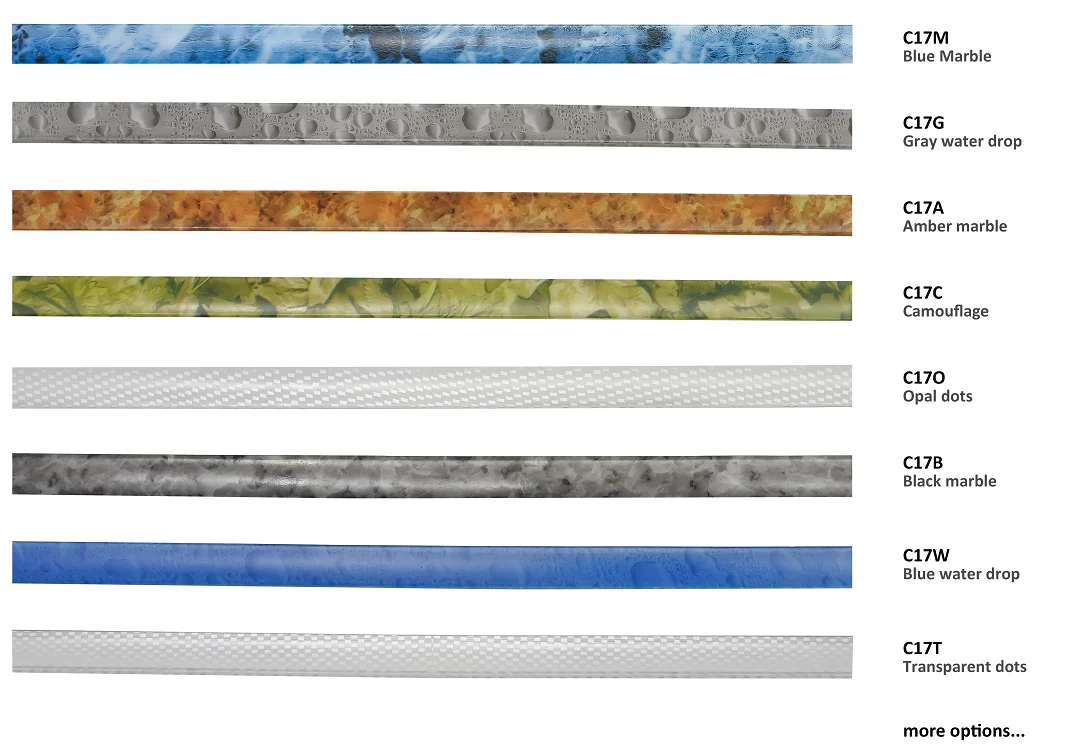 New Led Plastic Extrusion Strip Diffuser Pc Bar Flexible Black Marble Opal Multiple Colors Channel Lampshade Linear Light Cover