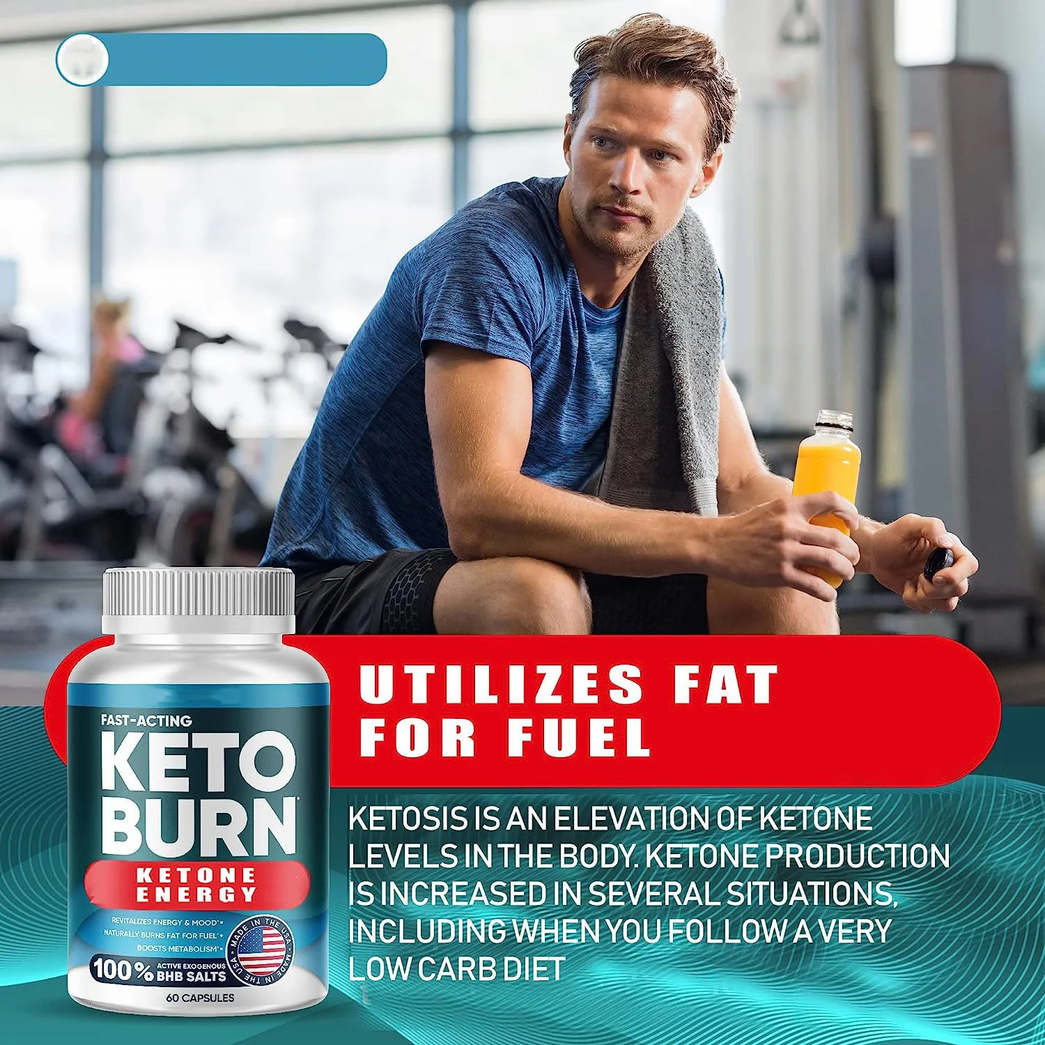 Wholesale 60 Capsules With BHB Exogenous Ketones Fat Burners Appetite Suppressant Natural Keto  Capsules