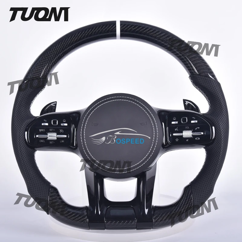 Carbon Fiber Steering Wheel For Mercedes Benz C63 E63 W213 C43 A45 G63 G500 S63 GLA45 GLS63 W204 W205