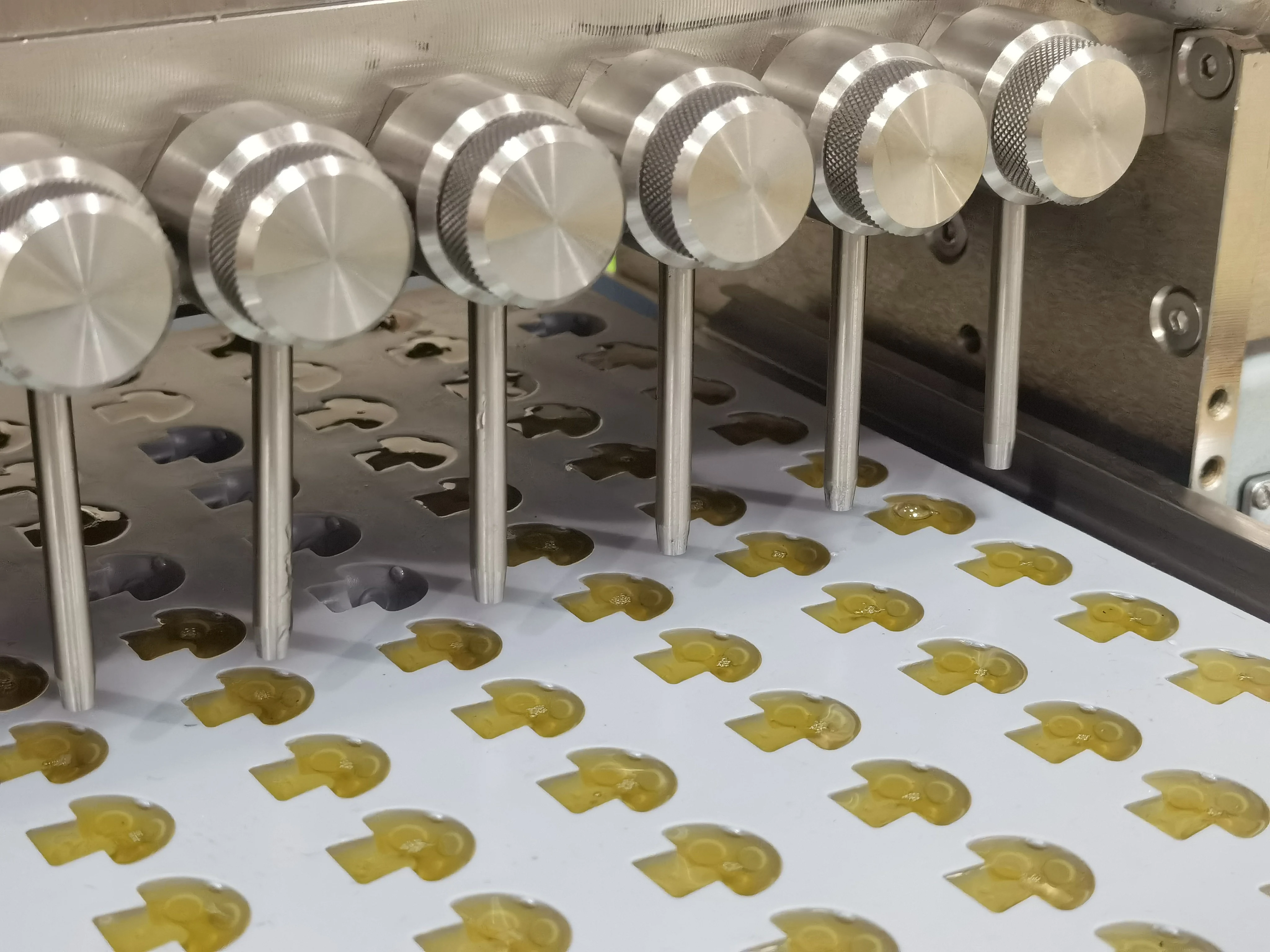 High quality commercial cookie machine depositor with silicone molds gummy candy machine