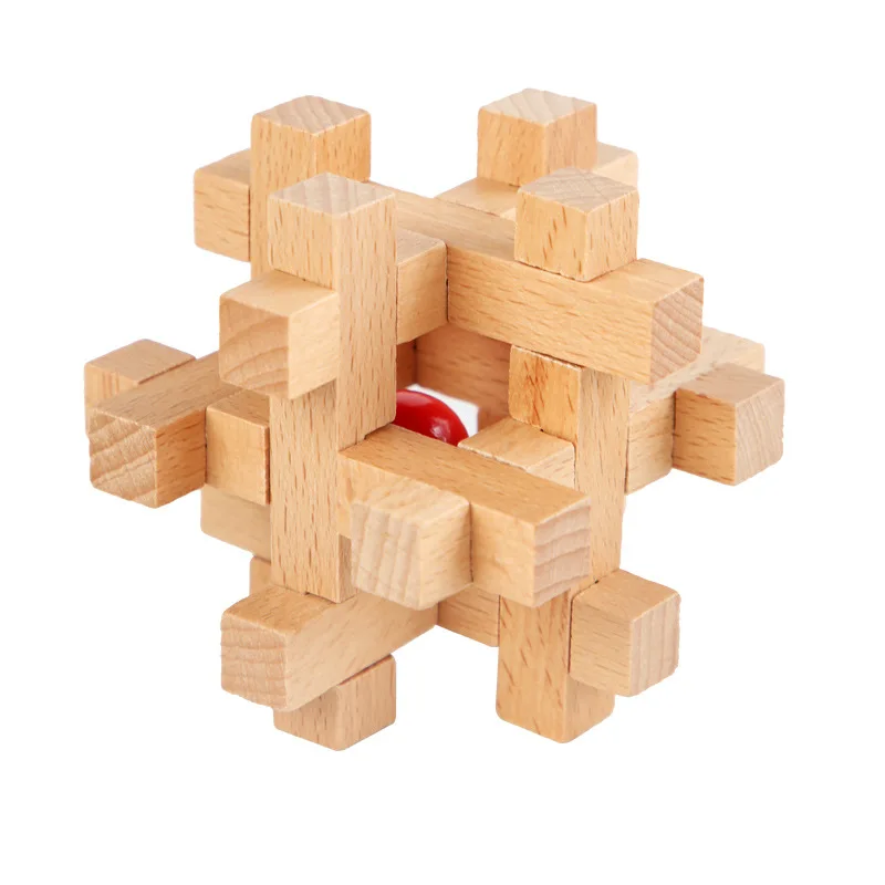 New Wooden Puzzle 3D Intelligent Brain Teaser Adult IQ puzzle Building block Luban lock Educational Toys For Kids