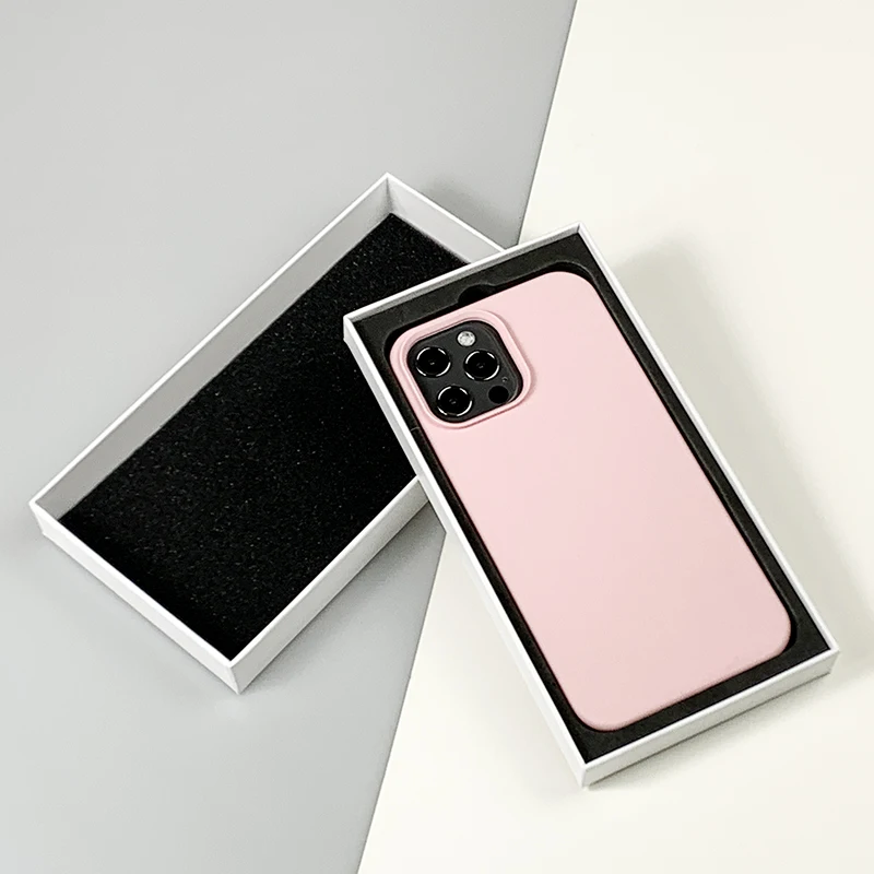 Custom Logo Printed Foam Holder Rigid Paperboard Universal Phone Case Cardboard Packaging Gift Box