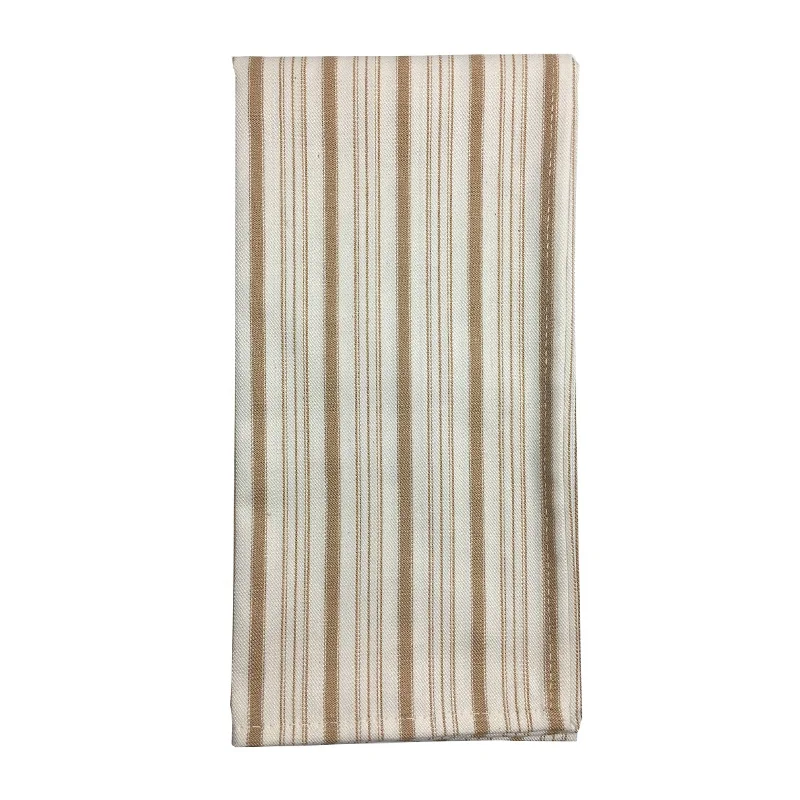 Простая стильная домашняя декоративная салфетка из 100% хлопка в коричневую полоску для обеденного стола