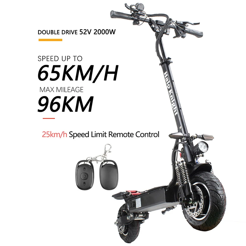 Halo Knight T104 65KM/H Electric Fast Scooters 52V Moped Electric Scooter Adult E-scooter Electric Motorcycle 2000W