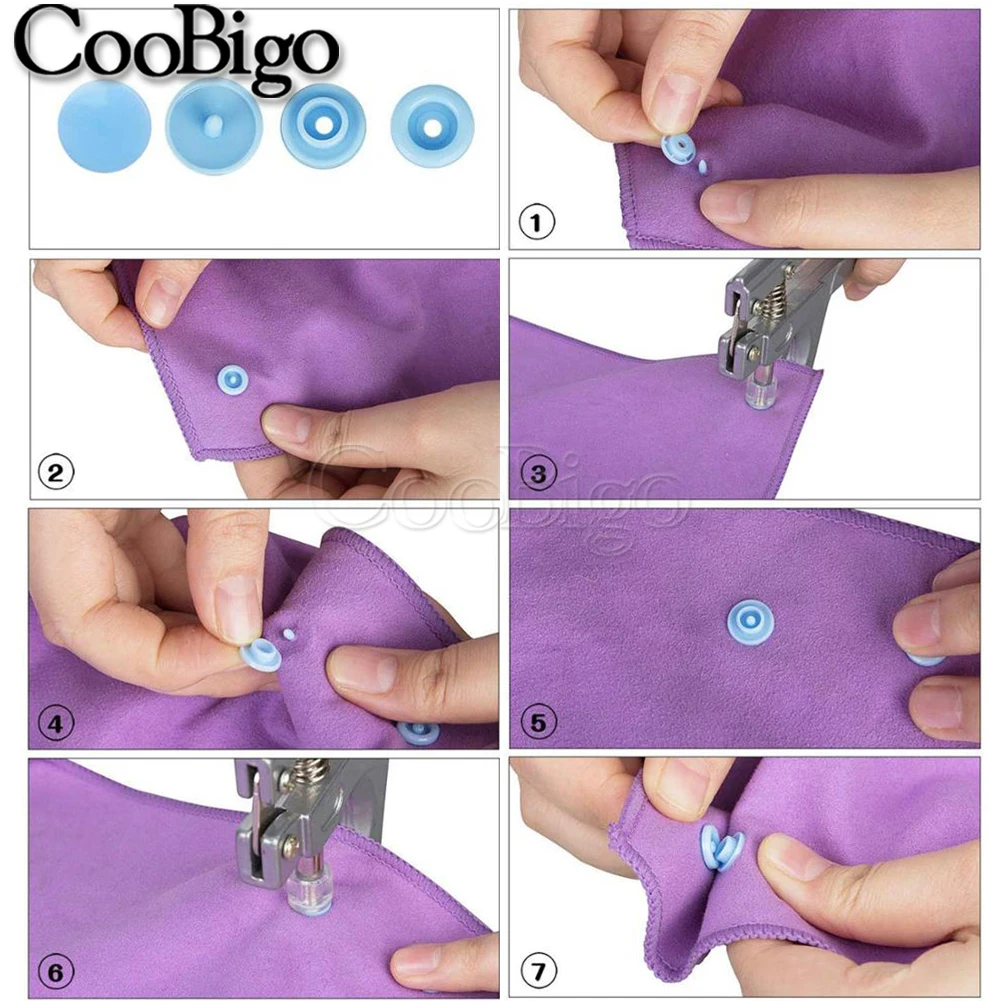 100Sets Plastic Snaps Button Fasteners Press Buckle for Quilt Cover Sheet Garment Baby Clothes DIY Accessories Round 12mm