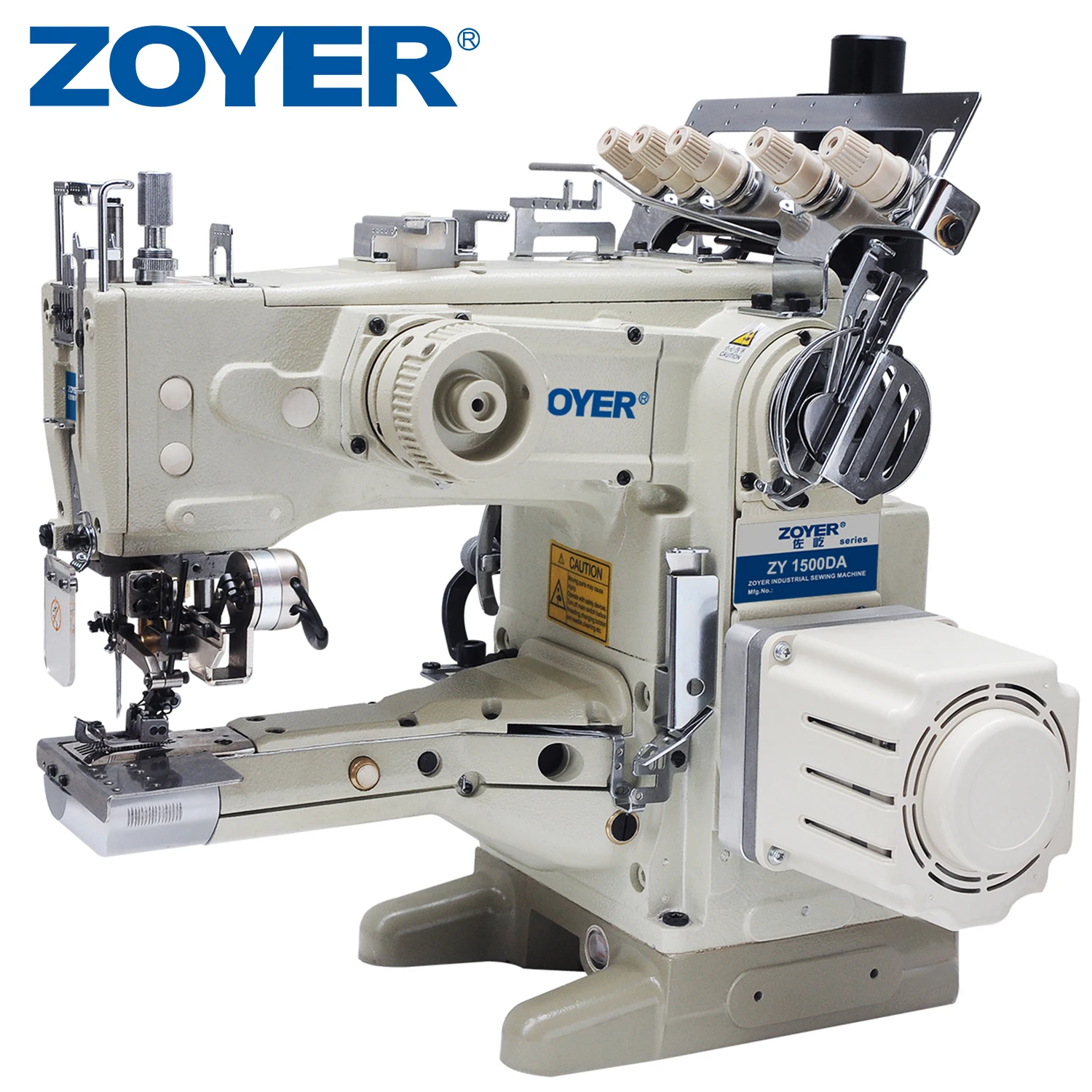 ZY1500DA Industrial & Factory Interlock Sewing Machine Direct Feed-On Type Cylinder Bed with Auto Trimmer Durable Motor