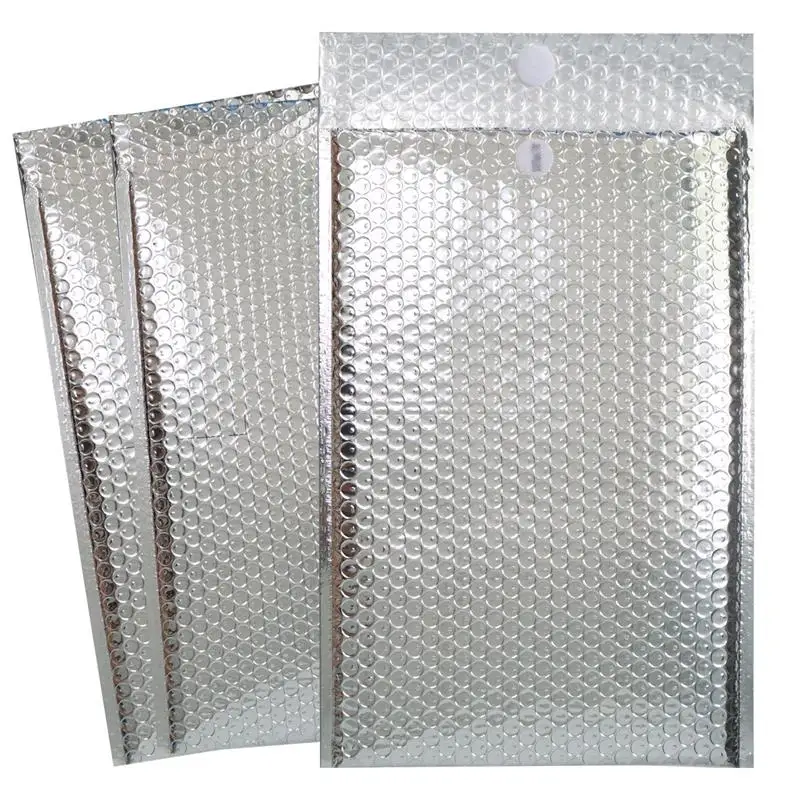 Hot sale Aluminum Foil Metallic Self Sealing Poly Bubble Shipping Mailer Mailing Bags with Logo Custom Printed