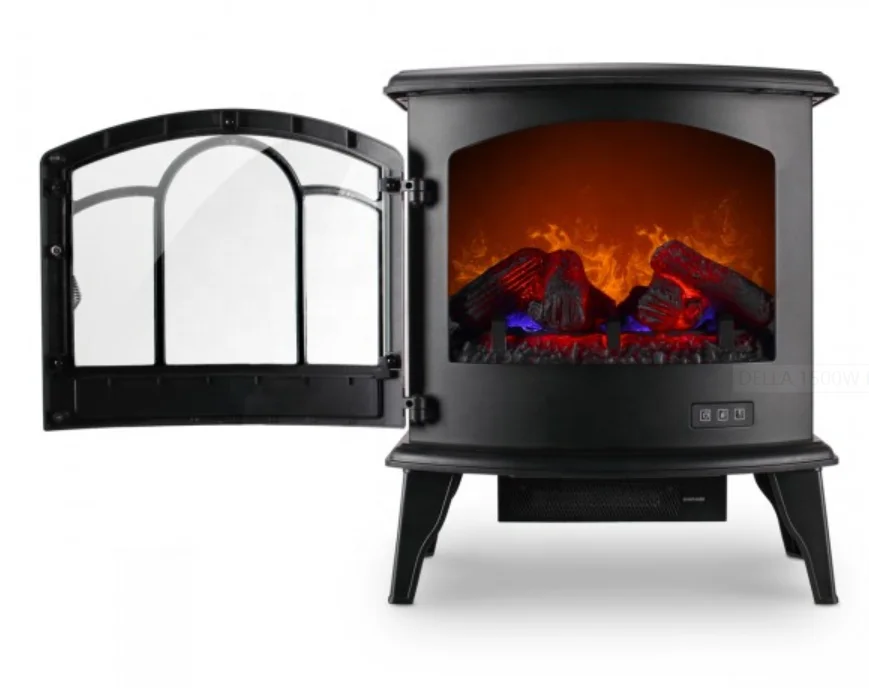 LED fire place wood decorative 3 side freestanding electric fireplace