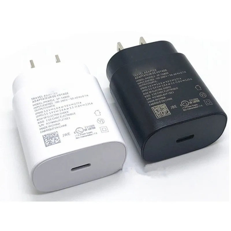100% Genuine 25W PD Travel Adapter EP-TA800 Charger Original Fast Charging for Samsung Galaxy S22/S22 Ultra/S22+/S21/S21+/S21