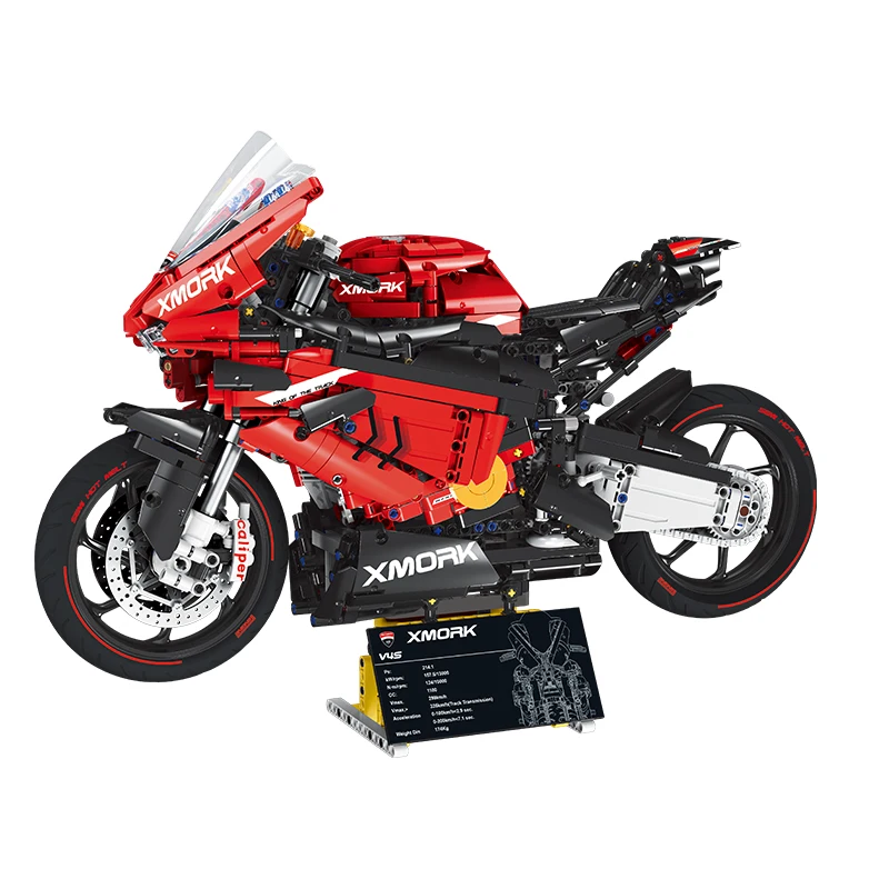 New Arrival DUCAYI V4S 1:5 Germany Tycole motorbike Model Toys DIY bricks set Building Blocks Toy