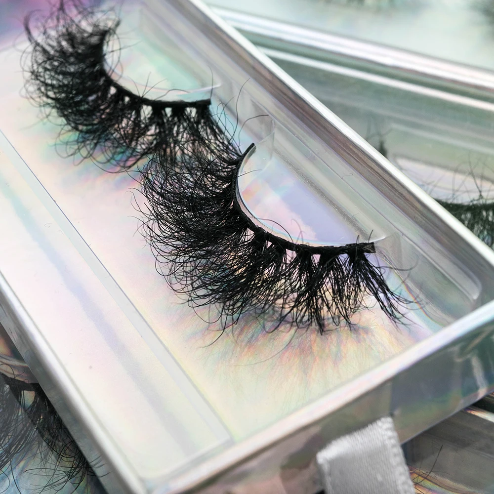 Yiernuo 25mm Dramatic Lashes Vendor Customized Boxes Packaging 5d Mink Eyelash High Quality Hot Fluffy Eyelashes