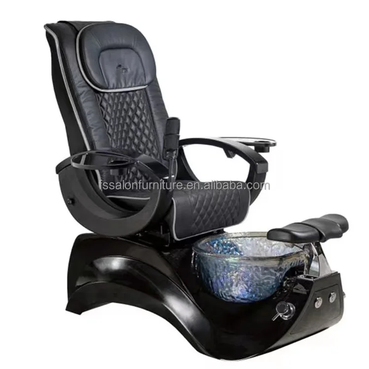 luxury white foot spa electric massage pedicure chair with drain  nail spa salon furniture