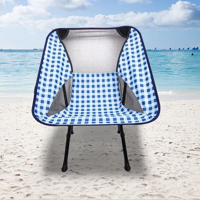 Custom Foldable Portable Lightweight Beach Hiking Fishing Outdoor Folding Mini Moon Camping Chair