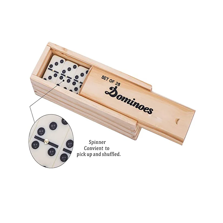 Factory wholesale double six customized educational dominos set toys dominoes game domino