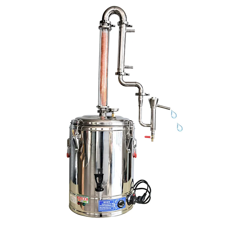 50L plug-in still condenser crystal tower column built-in copper mesh private brewer Alcohol level monitor Distilled liquorer