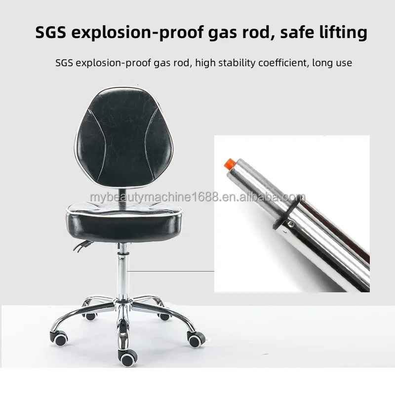 Professional Portable Rolling Salon Stool Chair with Wheels Massage Spa Hair Cutting Stools Beauty Chair