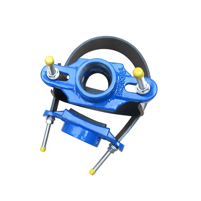 Saddle Tapping with Stainless Steel Bend for Ductile Cast Iron Pipe / Steel pipe / Plastic PVC Pipe