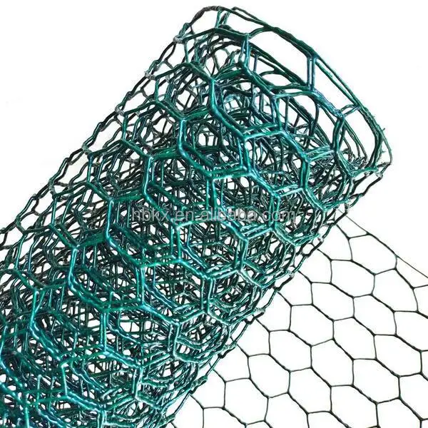 Popular twisted woven hexagonal wire mesh 1/2' aperture PVC coated hexagonal wire mesh for animal fence