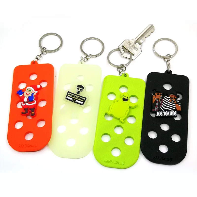 2022 New key chain pendant EVA key plate personality DIY mounting plate accessories for croc charm