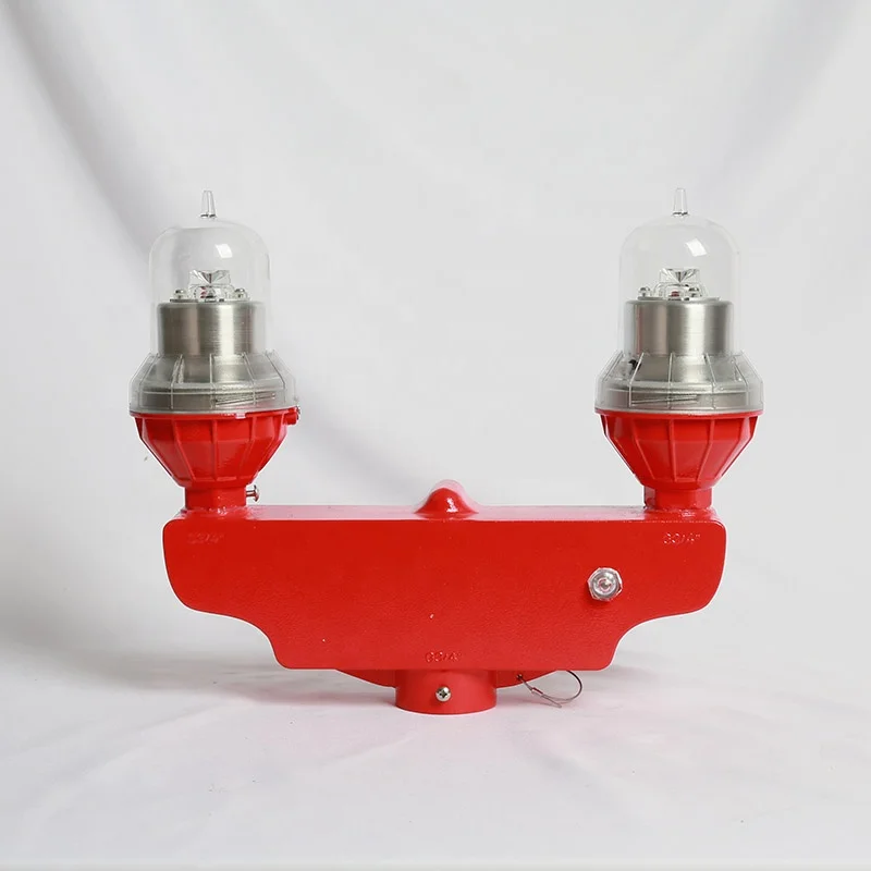 LS810D aircraft warning light double for telecom tower ,building,cranes,airport