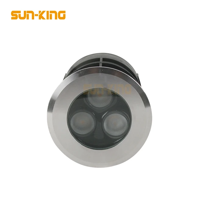 Swimming pool stainless steel IP68 white yellow blue 24V under water 3W 3x1W led fountain inground lamp