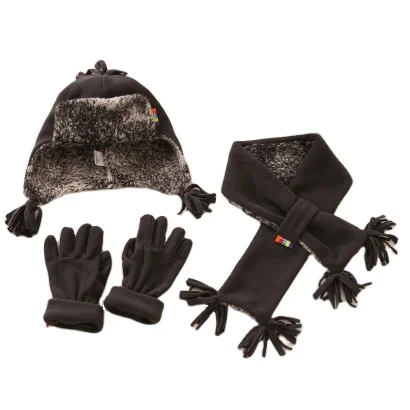 
white Finest Price New winter and autumn models popular baby hat scarf threepiece set to keep warm 