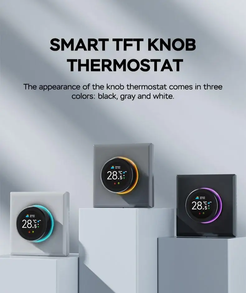 Smart Home 5+1+1 Programmable Heating Knob Thermostat With Cellphone App Remote Controlling
