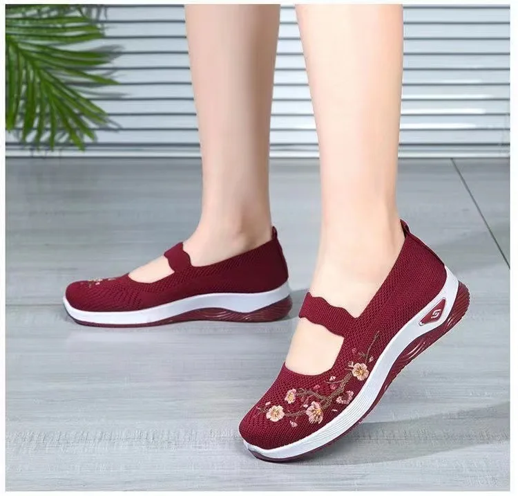 New design comfortable mesh surface ladies walking flats boat shoes outdoor soft sole sneaker sports shoes for women
