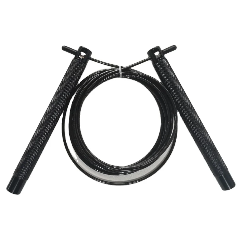 
JR008 speed jump rope 2.5mm steel cord pvc coating al alloy handle custom made logo rpm skip rope skipping rope 