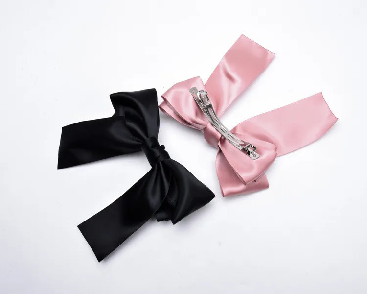 Satin Bow Hair Clips Hair Bows Barrette Colorful Ribbon Bow for Women Girls