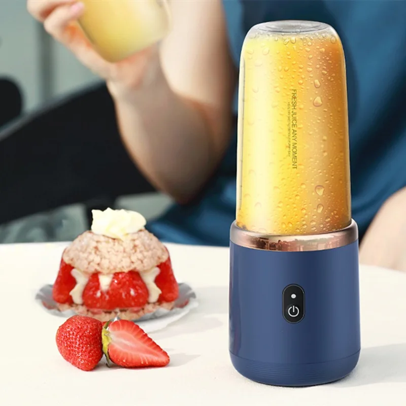 Rechargeable Mixer Portable Fruit Automatic USB Blender Ice Crush Cup 6 Blades Mini Electric Juicer Cup