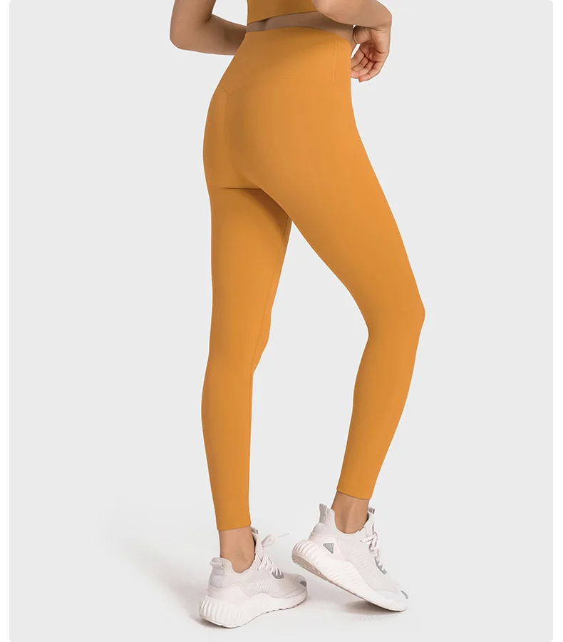 Women No Front T Line Fitness Yoga Leggings Good Quality Lycra Yoga Leggings Peach Hip Gym Tight Women Gym High Compression Pant