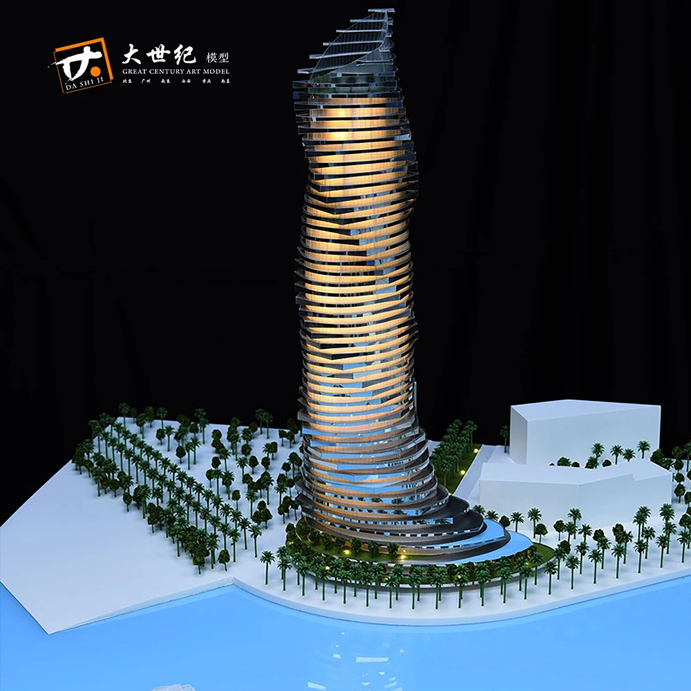 
UAE tower and building property 3d model plastic model 