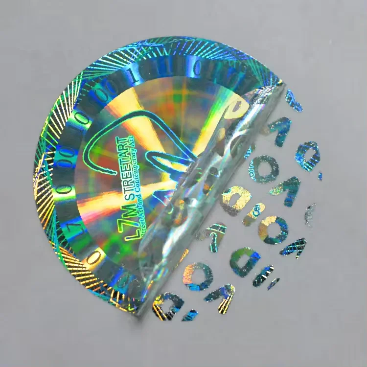 Factory Price Tamper Evident  Hologram Laser Labels Stickers with Custom Logo and Scratch-Off