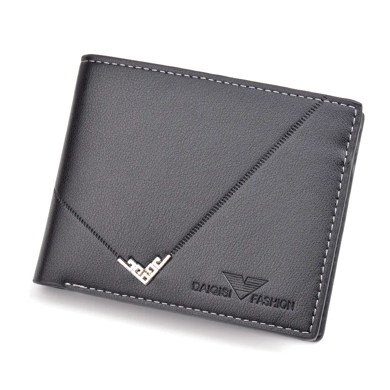 Wholesale  New  wallet multi-card 3-fold zipper wallet for young men  wallet