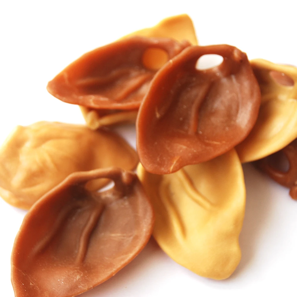 Rawhide Free Pig Ear Treats Premium Natural Pork Beef Chews Dental Snack