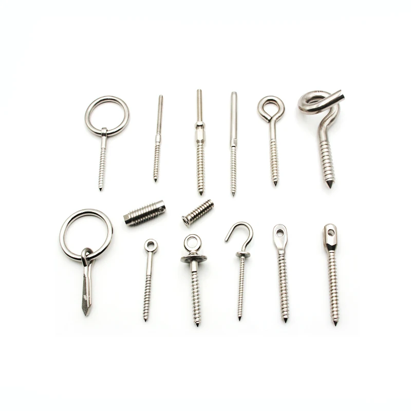 Factory Self Tapping Question Mark Design Decorative Single Coat Hook Stainless Steel 304 316 Lag Hook Screw with Shoulder