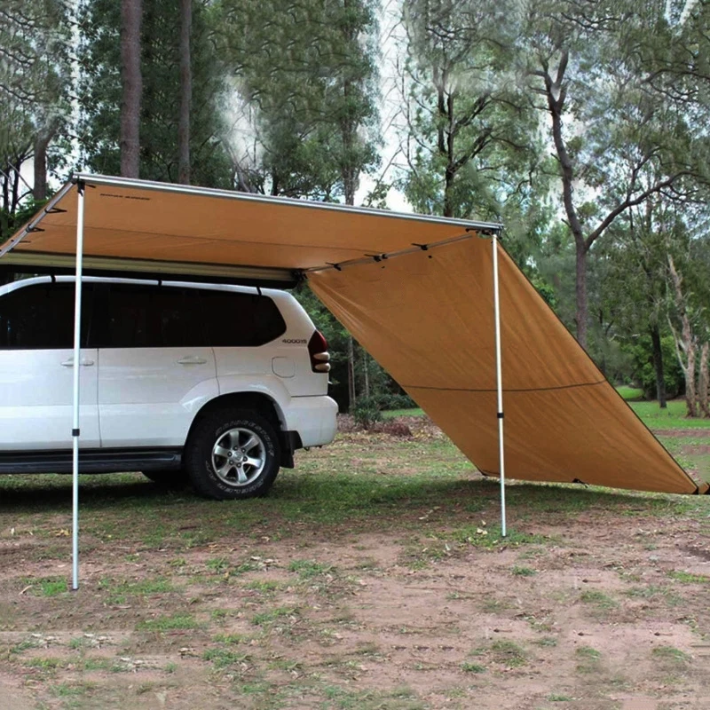 SUV Car Roof Top Tents with Retractable Car Roof Side Awnings High Quality 2.5*3M Carton Box Brown 1 Set Custom Logo Printed TM