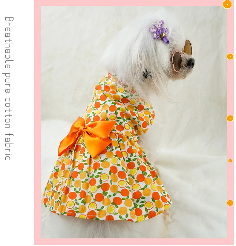 Hot Sale Custom Fashion Cotton Soft Dog Cute Dress Printed Skirt Pet Tutu Skirts
