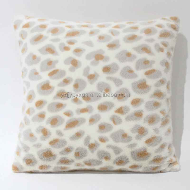 Modern Design Printed Faux Rabbit Fur  Decorative Pillow Living Room Bedroom Throw Pillow Car Sofa Pillow