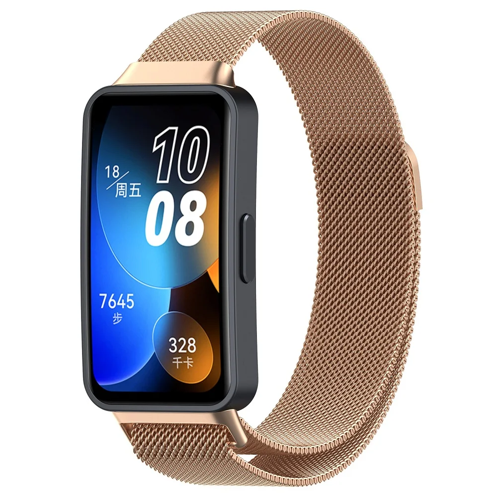 Stainless Steel Strap For Huawei Band8 9 Smart Watch Milanese Loop For Huawei Band8 NFC Magnetic Bracelet