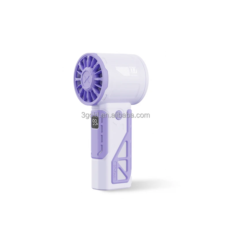 3GOLD Y16 6 Colors 100 Speed Mecha High Speed Strong Wind Hand-held Fan Mini Portable Usb Charging Long Battery Life Fan