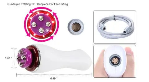 Portable Rotating 360 RF Skin Rejuvenation Radio Frequency Wrinkle Removal Beauty Machine